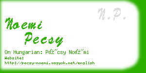 noemi pecsy business card